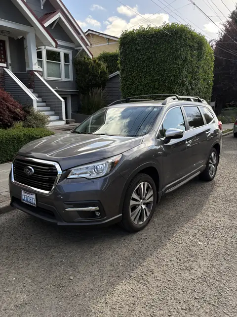 Clean gray Subaru Ascent after a detail